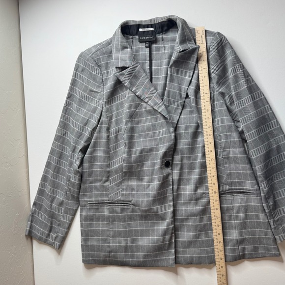 Lane Bryant Plaid Blazer Size 22 Career Office Business Academia Workwear Preppy - Picture 8 of 9